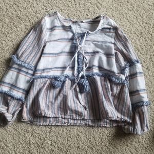American eagle ruffled top